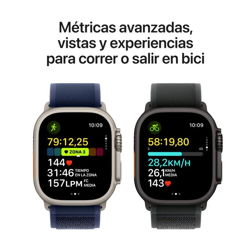 Apple Watch Ultra 2 GPS + Cellular 49mm Titanio Negro con Correa Alpine Loop Verde Oscuro - Talla L