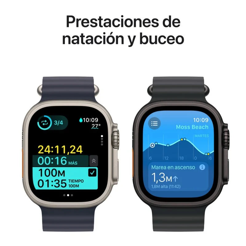 Apple Watch Ultra 2 GPS + Cellular 49mm Titanio Negro con Correa Alpine Loop Verde Oscuro - Talla L